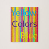 Puzles Blue Yellow Colour Bright Stripe Legpuzzel (Verticaal)