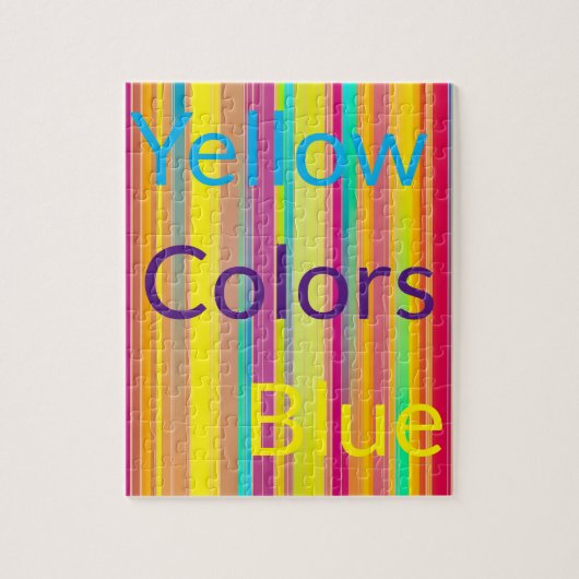 Puzles Blue Yellow Colour Bright Stripe Legpuzzel (Verticaal)