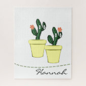 Puzles Cactus Yellow Pots Floral Legpuzzel (Verticaal)