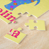 Puzles Colorful Blue Elephant Yellow Legpuzzel (Zijkant)