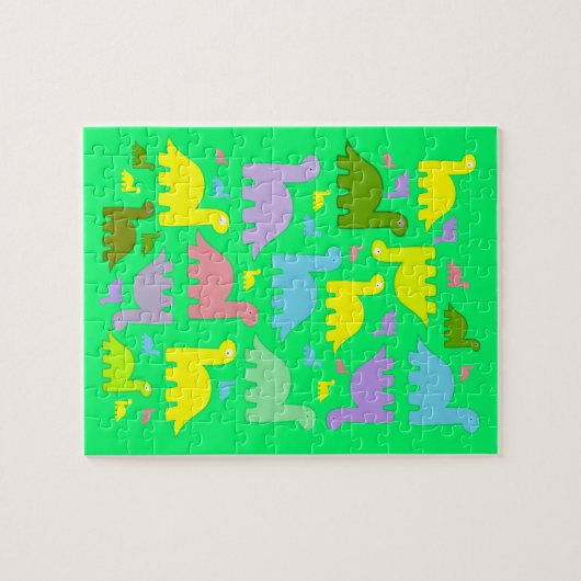 Puzles Colorful Dinosaurs Legpuzzel (Horizontaal)