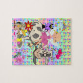 Puzles Fairy Rainbow Unicorn Dog Koe Fun Legpuzzel (Horizontaal)