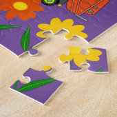 Puzles Garbage Man Truck Floral Rainbow Legpuzzel (Zijkant)