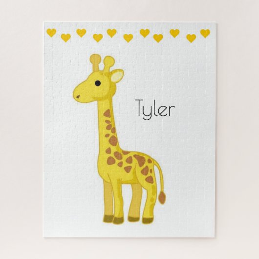 Puzles Geel Giraffe Geel hart Legpuzzel (Verticaal)