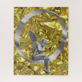 Puzles Gold Silver Angel Circular Legpuzzel (Verticaal)