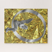 Puzles Gold Silver Angel Circular Legpuzzel (Horizontaal)