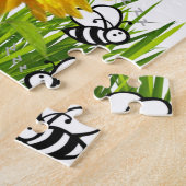 Puzles Grasshopping bee Grass Clouds Legpuzzel (Zijkant)