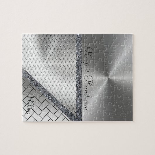 Puzles Gray Houd het handig Legpuzzel (Horizontaal)