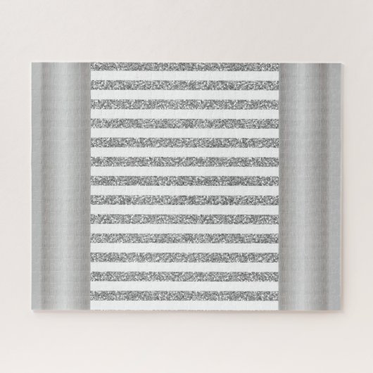 Puzles Gray & White Stripe Legpuzzel (Horizontaal)