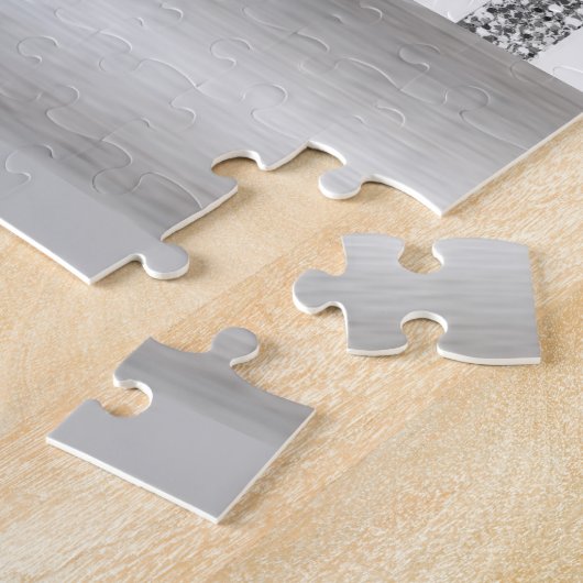Puzles Gray & White Stripe Legpuzzel (Zijkant)
