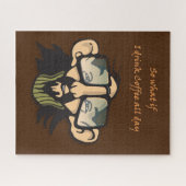 Puzles Man Glasses Koffie Legpuzzel (Horizontaal)