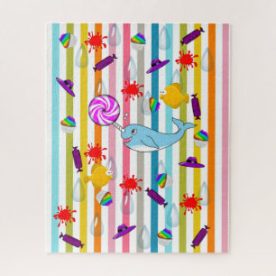 Puzles Narwhal Stripe Legpuzzel