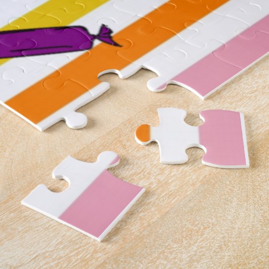 Puzles Narwhal Stripe Legpuzzel (Zijkant)