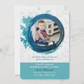 Puzles Piecks Blue Photo Adoption Announge Kaart (Voorkant)