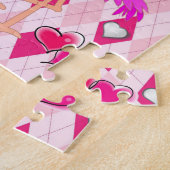 Puzles Pink Flamingo Fairy Rainbow Sun Legpuzzel (Zijkant)