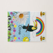 Puzles Rainbow Parrots Rabbits Sun Floral Legpuzzel (Horizontaal)