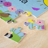 Puzles Rainbow Parrots Rabbits Sun Floral Legpuzzel (Zijkant)