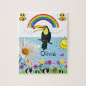 Puzles Rainbow Parrots Rabbits Sun Floral Legpuzzel (Verticaal)