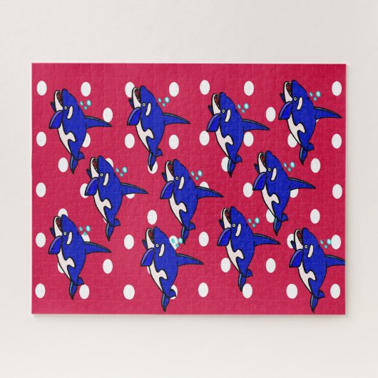 Puzles Red Blue Sharks Legpuzzel (Horizontaal)