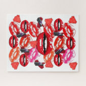 Puzles Red Lipstick Makeup Licht Legpuzzel (Horizontaal)