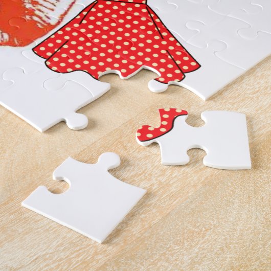 Puzles Red Lipstick Makeup Licht Legpuzzel (Zijkant)