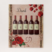 Puzles Red Rose Red Wine Dice Legpuzzel (Verticaal)