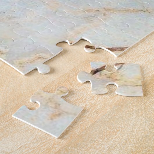 Puzles Roos Marble Floral Legpuzzel (Zijkant)