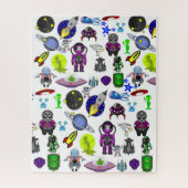 Puzles Spaceships Aliens Astronauts Legpuzzel (Verticaal)