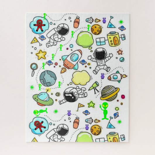 Puzles Spaceships Aliens Astronauts Legpuzzel (Verticaal)