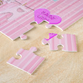 Puzles Stripe Baby Girl Roze Legpuzzel (Zijkant)