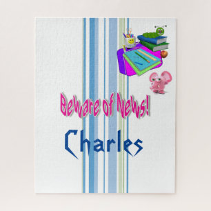 Puzles Stripe Beware of News, School Legpuzzel