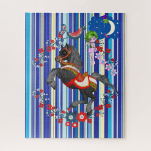 Puzles Stripe Horse Fairy Frog Legpuzzel