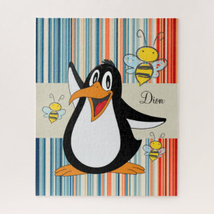 Puzles Stripe Penguin Bumblebee Legpuzzel