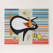 Puzles Stripe Penguin Bumblebee Legpuzzel (Horizontaal)