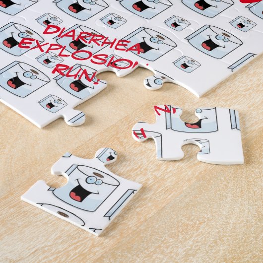 Puzles Toilet Paper Diarree Explosion Run Legpuzzel (Zijkant)