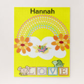 Puzles Turtle Love Rainbow Sun Clouds Legpuzzel (Verticaal)