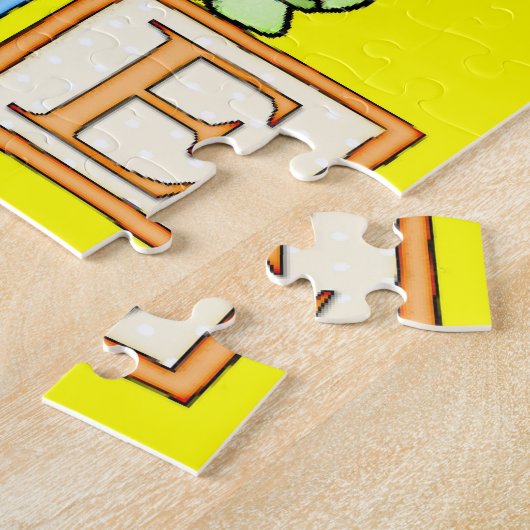 Puzles Turtle Love Rainbow Sun Clouds Legpuzzel (Zijkant)