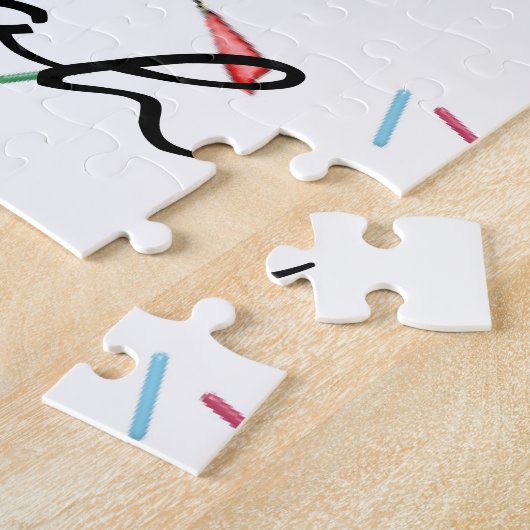 Puzles Unicorn Rainbow Legpuzzel (Zijkant)