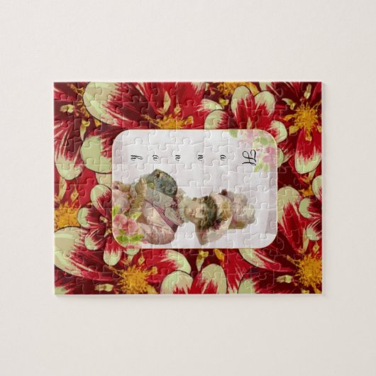 Puzles Victoriaans Flowers Floral Legpuzzel (Horizontaal)