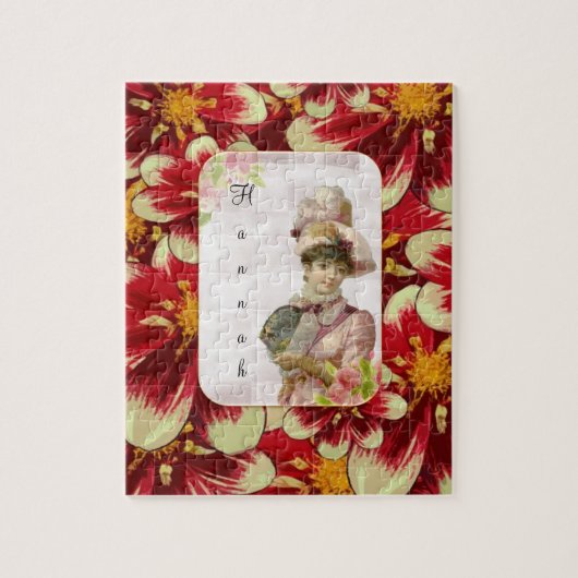 Puzles Victoriaans Flowers Floral Legpuzzel (Verticaal)