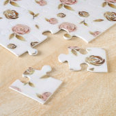 Puzles Victoriaans Roze Rose Petals Floral Legpuzzel (Zijkant)