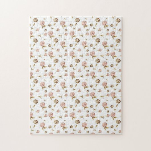 Puzles Victoriaans Roze Rose Petals Floral Legpuzzel (Verticaal)