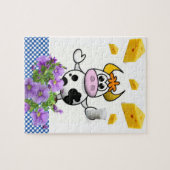 Puzles White en Blue Pset Koe Milk Cheese Legpuzzel (Horizontaal)