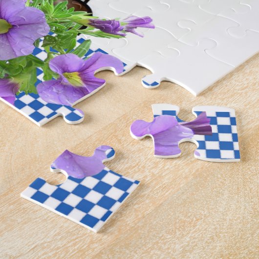 Puzles White en Blue Pset Koe Milk Cheese Legpuzzel (Zijkant)