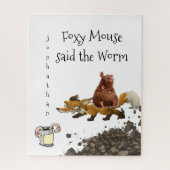 Puzles White Fox Mouse Worm Legpuzzel (Verticaal)