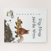 Puzles White Fox Mouse Worm Legpuzzel (Horizontaal)