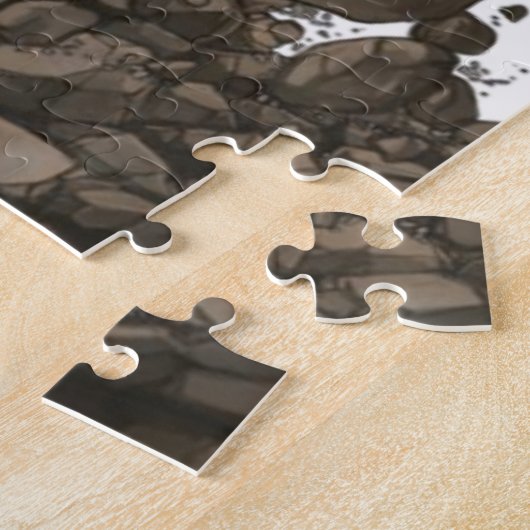 Puzles White Fox Mouse Worm Legpuzzel (Zijkant)