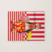 Puzles White Red Stripe Clown Popcorn Legpuzzel (Horizontaal)