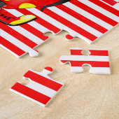 Puzles White Red Stripe Clown Popcorn Legpuzzel (Zijkant)