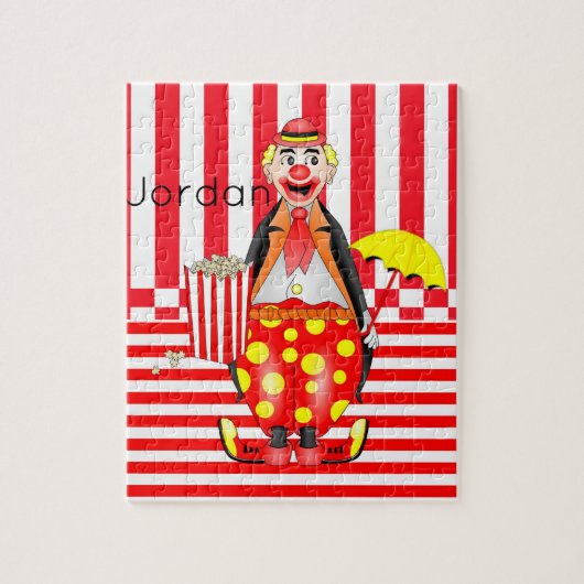Puzles White Red Stripe Clown Popcorn Legpuzzel (Verticaal)